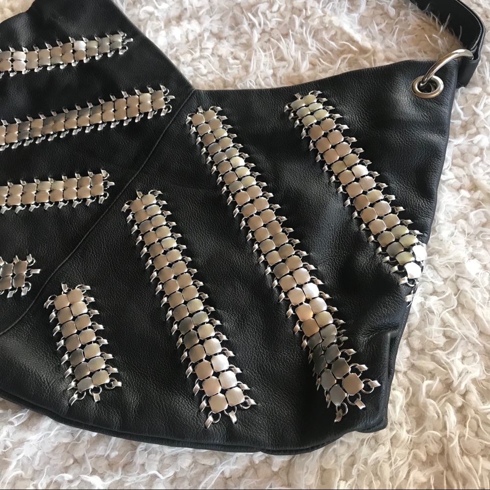 LARGE GENUINE BLACK LEATHER TOTE BAG - Picture 8 of 8